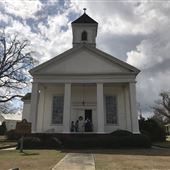 1890 Church w/ Columns and Steeple - White
