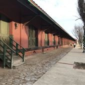 Train Rail Depot Station and Parking Lot